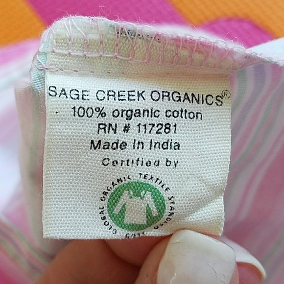 Sage Creek Organics girls pink striped tank top - Picture 3 of 3